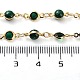 Плоские круглые и круглые звенья из зеленого стекла ручной работы KK-F871-55G-2