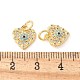 Латунные микро проложить кубического циркония подвески KK-U056-34G-3