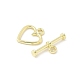 Застежки-тоглы из сплава в форме сердца FIND-B047-04G-3