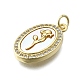 Латунные микропаве прозрачные подвески с фианитом KK-V010-26G-2