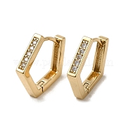 Серьги-кольца из латуни с микропаве из кубического циркония EJEW-L271-21KCG-01