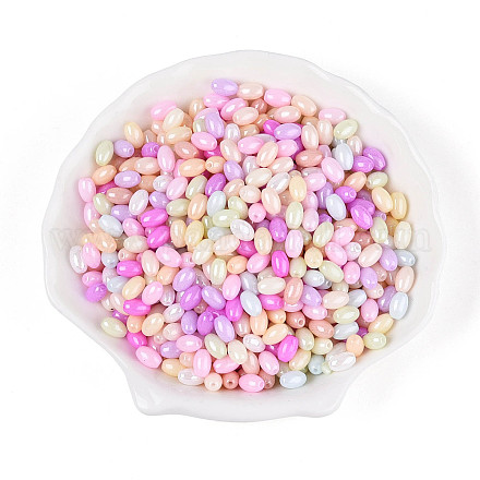 Непрозрачные цвета блестящие стеклянные бусины SEED-N008-02A-M-1
