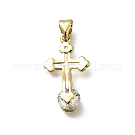 Латунные микро проложить кубического циркония подвески KK-C090-02G-1
