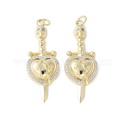 Латунные микро проложить кубического циркония подвески KK-F892-39G-1