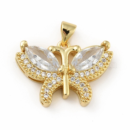 Латунные микро проложить кубического циркония подвески KK-B059-34G-D-1