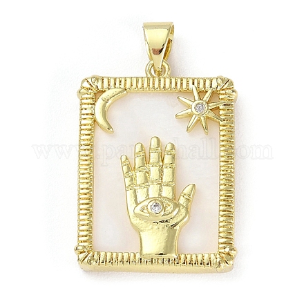 Латунные подвески из ракушек KK-D042-02D-G-1