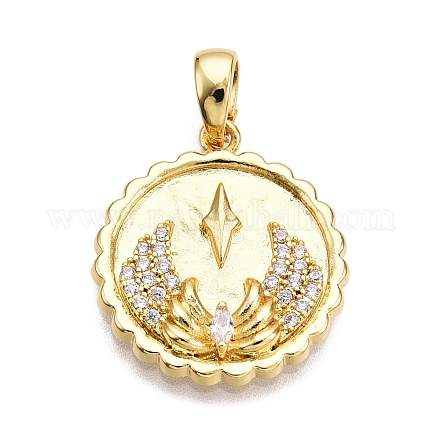 Латунные микро проложить кубического циркония подвески KK-T070-39G-1