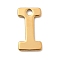 304 Stainless Steel Charms, Letter Charms, Ion Plating(IP), Real 18K Gold Plated, Letter I, 11x6x0.8mm, Hole: 1.2mm