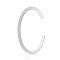 Tarnish Resistant 201 Stainless Steel Links connectors, Letter, Stainless Steel Color, Letter.C, 37x21x1mm, Hole: 1mm