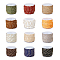 SUPERFINDINGS 12 Rolls Total 65.5 Yards Faux Suede Cord 5mm Classical Color Leather String with Studs Faux Leather Ribbon Strip Beading Cord with Rivets for Jewelry Bracelet Crafting Making