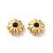 Ion Plating(IP) 304 Stainless Steel Beads, Flower, Real 18K Gold Plated, 6x3mm, Hole: 1.5mm