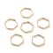 Brass Linking Rings, Long-Lasting Plated, Hexagon, Real 24K Gold Plated, 9x8x1mm, Inner Diameter: 7x7mm