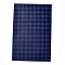 Imitation Leather Fabric Sheets, for Garment Accessories, Tartan Pattern, Dark Blue, 30x20x0.05cm