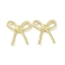 Alloy Pendants, Rack Plating, Bowknot, Golden, 18x17x3.5mm, Hole: 5x3.5mm