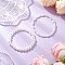 2Pcs ABS Plastic Imitation Pearl Beaded Stretch Bracelets, Round & Oval, White, Inner Diameter: 2-1/4 inch(5.55cm)~2-3/8 inch(6cm)