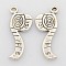 Tibetan Style Alloy Pendant, Cadmium Free & Lead Free, Pipe, Antique Silver Color, 27x10.5x1.5mm, Hole: 2mm