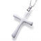 Tarnish Resistant 304 Stainless Steel Pendant Necklaces, Polish, Latin Cross, Stainless Steel Color, 19.6 inch(50cm)