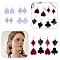 4Pcs 4 Style Playing Card DIY Pendant Silicone Molds Set, Resin Casting Molds, for UV Resin, Epoxy Resin Jewelry Making, White, 56.5~57x70.5~97x6mm, Inner Diameter: 50.5~51x31~40mm, 1pc/style