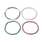 4Pcs 4 Styles Christmas Glass Seed Beaded Stretch Bracelet Sets, Stackable Bracelets for Women Men, Mixed Color, Inner Diameter: 2-1/8~2-1/4 inch(5.5~5.6cm), 1pc/style