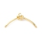 Brass Connector Charms, Cadmium Free & Nickel Free & Lead Free, Knot Links, Real 18K Gold Plated, 14x32x4mm, Hole: 1.2mm