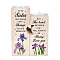 Wooden Candle Holders Set, Hollow-out Moon, with Paraffin Candles, Flower Pattern, Candle Holder: 4.51x4.51x10.15~12.19cm, Candles: 37.2x14.8mm