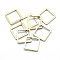 Brass Linking Rings, Square, Lead Free & Cadmium Free & Nickel Free, Raw(Unplated), 10x10x0.9mm, Inner Diameter: 8x8mm