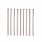 Jewelry Findings, Brass Flat Head Pins, Cadmium Free & Nickel Free & Lead Free, Red Copper, 0.7x40mm, about 8220pcs/1000g