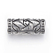 304 Stainless Steel Beads, for Jewish, Column with Star of David, Antique Silver, 30x12mm, Hole: 9mm