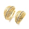 Leaf Rack Plating Brass Micro Pave Cubic Zirconia Cuff Earrings for Women, Lead Free & Cadmium Free, Long-Lasting Plated, Real 18K Gold Plated, 13x8x11~12.5mm