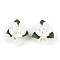 Handmade Porcelain Cabochons, China Clay Beads, Flower, White, 17~20x14~16x7~8mm