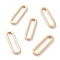 Brass Linking Rings, Long-Lasting Plated, Oval, Real 24K Gold Plated, 15x4.5x1mm, Inner Diameter: 12.5x2.5mm