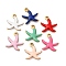 304 Stainless Steel Enamel Charms, Marine Animal, Golden, Starfish, 10.5x10x1.5mm, Hole: 1.2mm