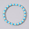 Bohemian Gradient Handmade Handmade Polymer Clay Heishi Beads Stretch Bracelets, Sky Blue, Inner Diameter: 6-7/8 inch(17.5cm)