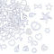 Plastic Cabochons, Mixed Shapes, for DIY Jewelry Accessories, White, 5.5~18.5x4~19x2mm, 2 bags/box