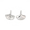 Non-Tarnish 304 Stainless Steel Charms, Ginkgo Leaf Charm, Stainless Steel Color, 13x13x4.5mm, Hole: 3.5x2mm