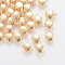 Brass Charms, Nickel Free, Real 18K Gold Plated, Cross, 9x7x3mm, Hole: 1mm