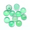Natural Dyed & Heated Green Onyx Agate Cabochons, Half Round, 6x3~3.5mm