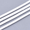 Faux Suede Cord, Faux Suede Lace, White, 2.5~2.8x1.5mm, about 1.09 yards(1m)/strand