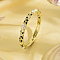 Enamel Flower Bangle with Rhinestone, Golden Zinc Alloy Hinged Bangle, Black, No Size