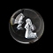 Religious Element Glass Crystal Ball Crystal Ball without Wood Stand, Home & Office Decor, Round, Clear, 60mm