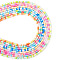 Pandahall 8 Strands 8 Color Glass Seed Bead Strands, Mixed Style, Round, Mixed Color, 2.5~3x1.8~2.5mm, Hole: 1mm, about 191~200pcs/strand, 16.06~16.26 inch(40.8~41.3cm), 1 Strand/color