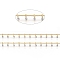 Brass Handmade Beaded Chain, Curb Chains, with Enamel, Long-Lasting Plated, Real 18K Gold Plated Unwelded, with Spool, Silver, 2x1.5x0.8mm, Charm: 6x2x2mm, about 32.8 Feet(10m)/roll