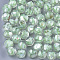 Transparent Acrylic Cabochons, with Shell, Round, Aquamarine, 12x11mm, bottom: 7mm