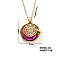 Vintage Sparkling Rhinestone Sun Pendant Necklaces, Brass Cable Chain Necklaces for Women, Golden, 15.75 inch(400mm)