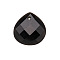 Natural Obsidian Pendants, Teadrop with Hole, 16mm