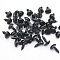 Triangle Plastic Craft Safety Screw Noses, with Shim, Doll Making Supplies, Black, 20x15mm