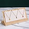 Wood with Velvet Necklace Display Stand Jewelry Pendant Holder Accessory, Hanger Counter Showcase Jewelry Props Ornaments, Beige, 250x82x120mm