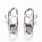 Tarnish Resistant 304 Stainless Steel Lobster Claw Clasps, Stainless Steel Color, 16x7x3.5mm, Hole: 3x4mm