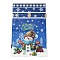 Christmas Snowman Plastic  Packing Pouches Drawstring Bags, Rectangle, Royal Blue, 23x15x0.01cm