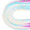 10 Strands Transparent Gradient Color Glass Beads Strands, Segmented Multi-color Beads, Faceted, Round, Deep Pink, 4~4.5mm, Hole: 1mm, about 90~95pcs/strand, 13.98 inch(35.5cm)